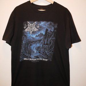 DARK FUNERAL "WHERE SHADOWS FOREVER..." AUTHENTIC BLACK METAL BAND LARGE T-SHIRT